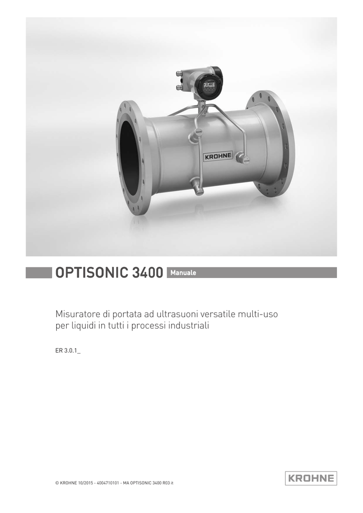 KROHNE OPTISONIC 3400 | Manualzz