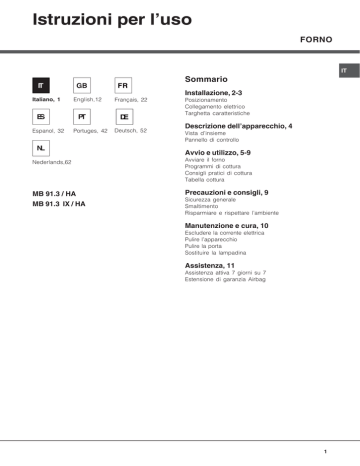 Whirlpool MB 91.3 IX /HA User manual | Manualzz