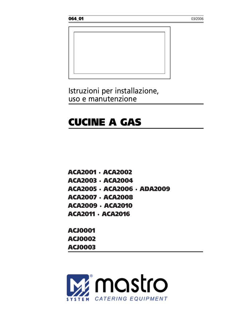 Cucine A Gas Manualzzcom