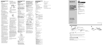 Sony CFD-S250L Istruzioni per l'uso | Manualzz