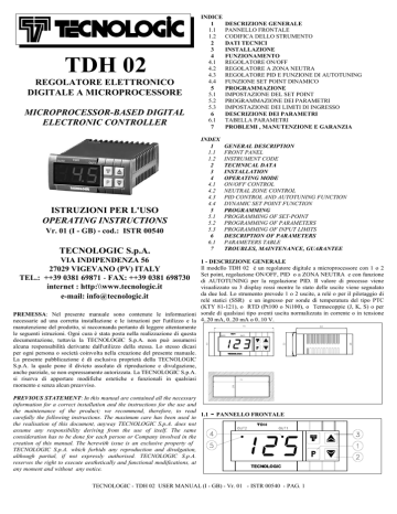 Technologic TDH02 | Manualzz