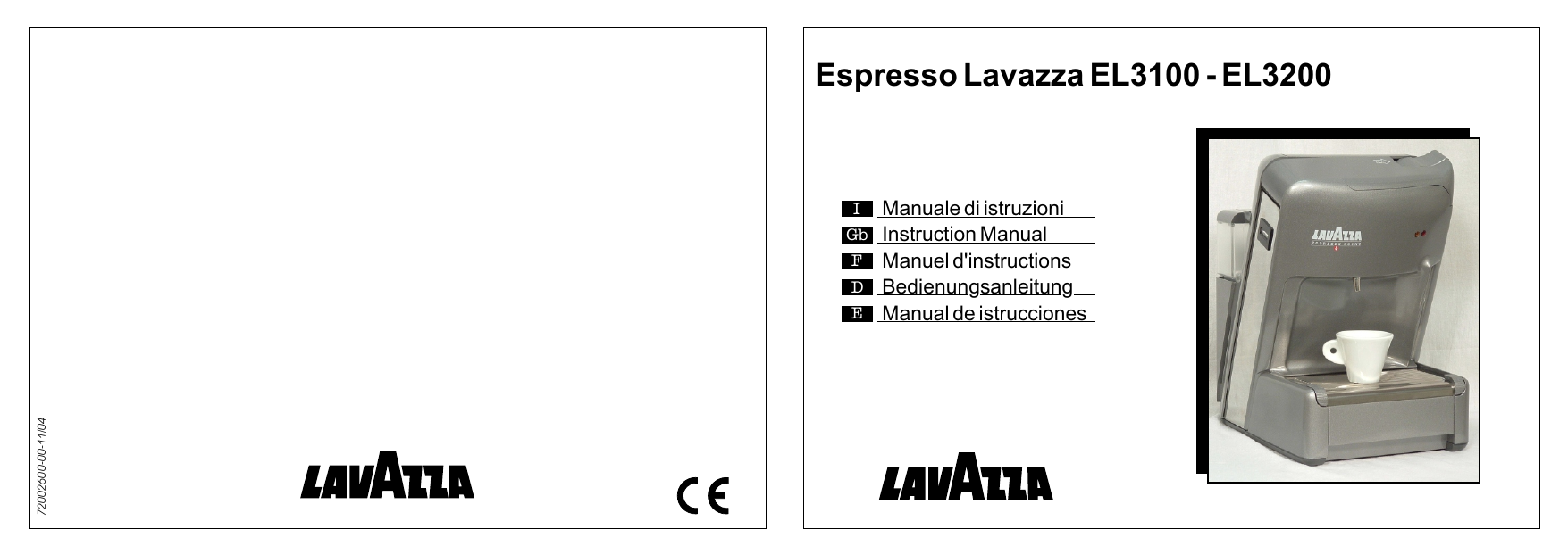 Espresso Lavazza EL3100 - EL3200 | Manualzz