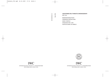 IWC 3723 Manuale utente | Manualzz