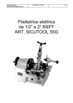 Filettatrice elettrica SICUTOOL 55G Istruzioni d'uso