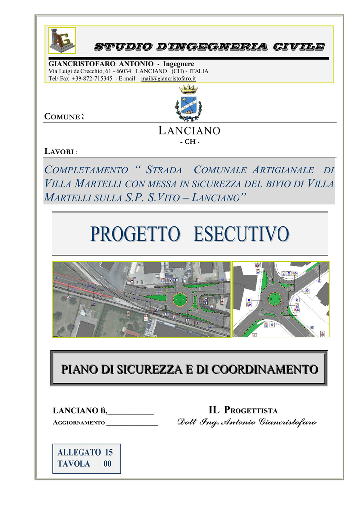 Piano di Sicurezza e Coordinamento Manualzz