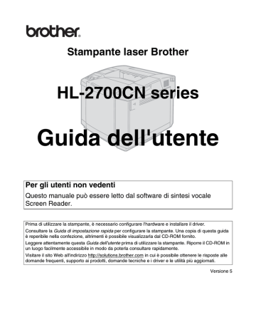 Brother HL-2700CN Color Printer User's Guide | Manualzz