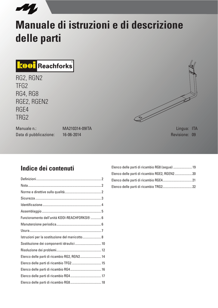 Manuale Di Istruzioni E Di Descrizione Delle Parti | Manualzz