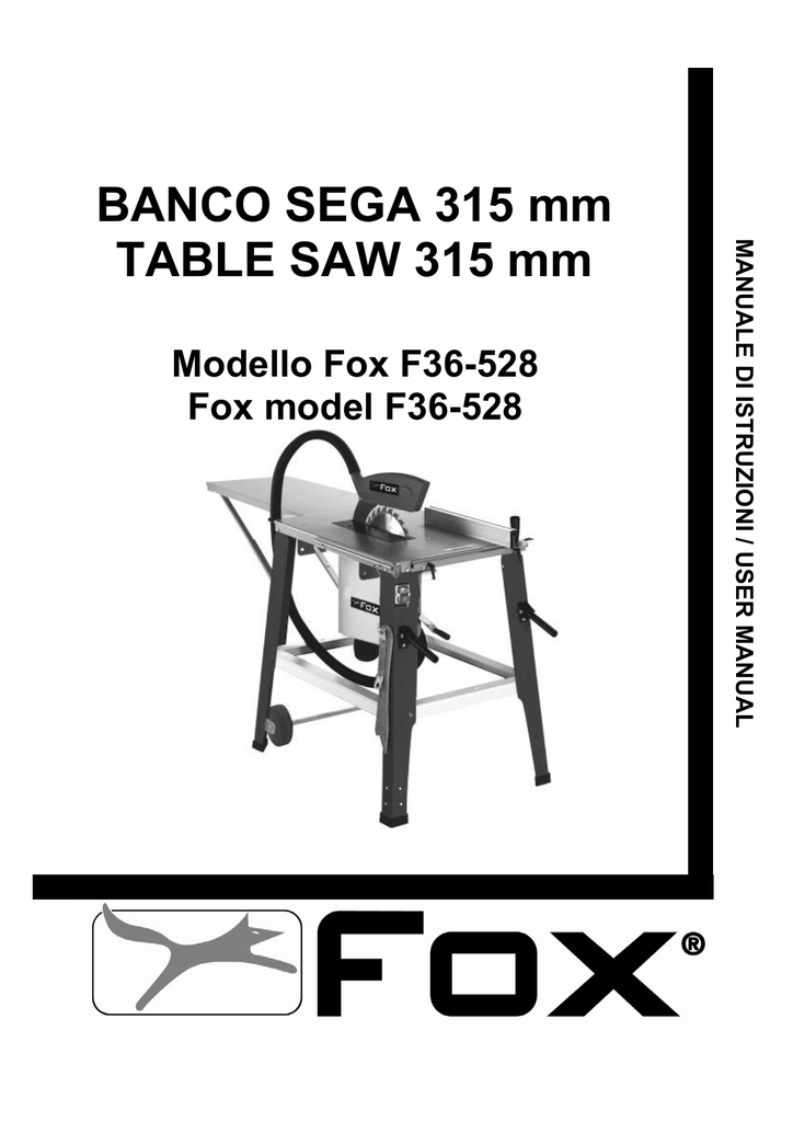 Fox F36-528 User manual