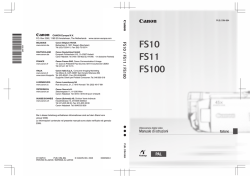 Canon Fs100 Kasutusjuhend Luhike Juhend Omaniku Manuaal Instruction Manual Manualzz Com