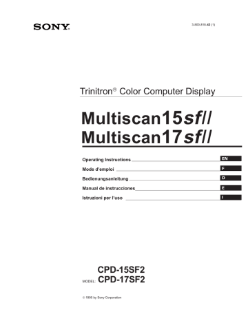 Multiscan15sfII Multiscan17sfII | Manualzz