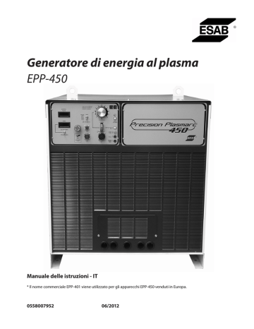 ESAB EPP-450 Plasma Power Source Instruction manual | Manualzz