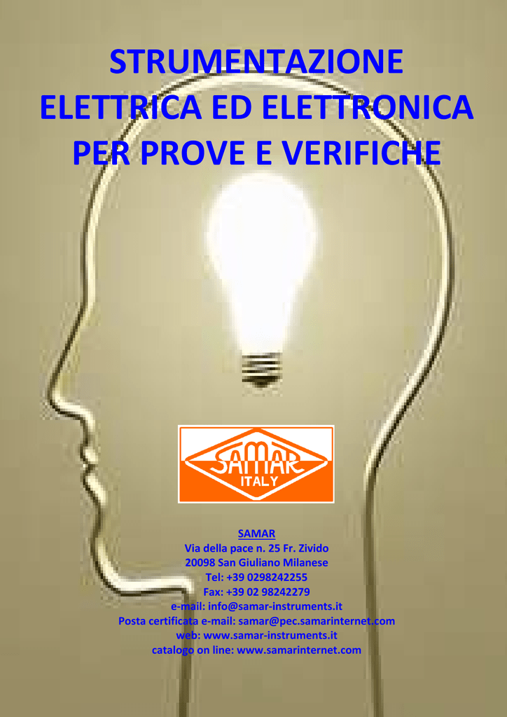 STRUMENTAZIONE ELETTRICA ED ELETTRONICA PER