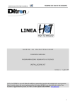 Manuale Tecnico Ditron HT MI 3000 EASY, MI 3000 K, MI 320 EJ, Zip, Smart