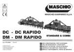 Maschio Gaspardo DC RAPIDO STANDARD, DC RAPIDO COMBI, DM RAPIDO STANDARD, DM RAPIDO COMBI User Manual