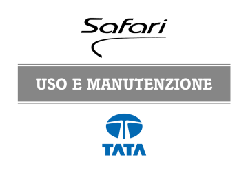 Manuale uso e manutenzione TATA Safari Manuale uso e manutenzione TATA Safari