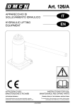 OMCN 126/A Hydraulic Lifting Equipment Instruction Manual