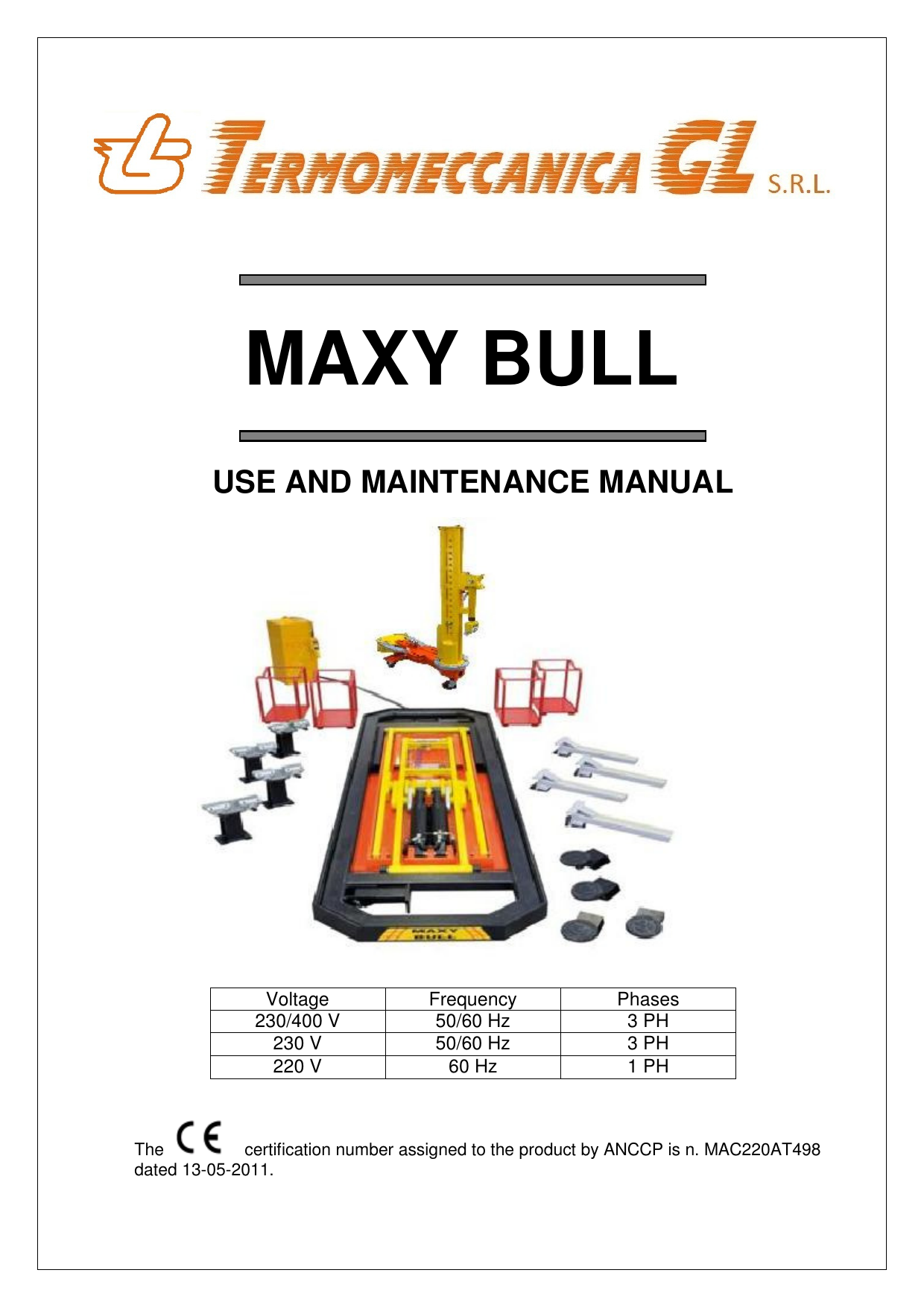 En Inglese Termomeccanica Gl Maxibul Manuale Uso E Manualzz