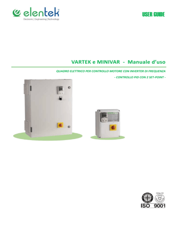 Elentek Vartek Plus 1 - Quadro con inverter per avviamento di 1  elettropompa fino a 180 CV trifase 400V