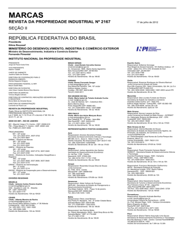 Comunicados - Revista da Propriedade Industrial - Inpi