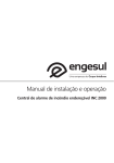 Manual de instala&ccedil;&atilde;o e opera&ccedil;&atilde;o INC 2000