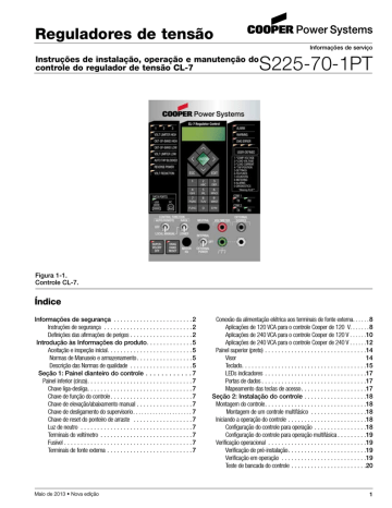 CL-7 Voltage Regulator Control Installation | Manualzz