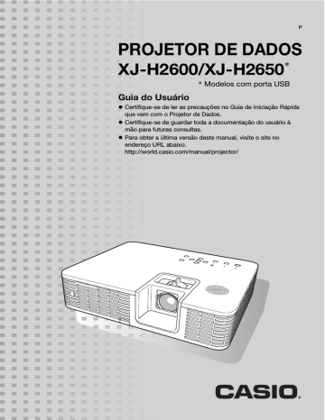 Casio XJ-H2600, XJ-H2650 Manual do usuário | Manualzz