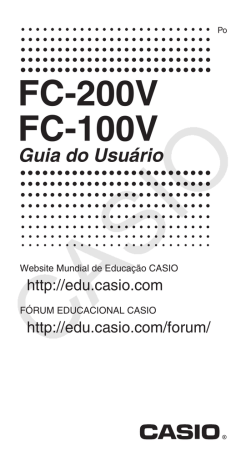 Casio FC-100V, FC-200V Calculator User guide | Manualzz