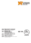 Wire saw CS 10 Operator's manual