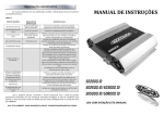 Manual de Instru&ccedil;&otilde;es Amplificador Soundigital SD 2000.1D, SD 2500.1D, SD 3000.1D, SD 5000.1D, SD 8000.1D, SD 400D, SD 1KD, SD 1K5D, SD 2KD, SD 2K5D, SD 3KD, SD 5KD, SD 8KD, SD 10KD, SD 12KD e SD 16KD