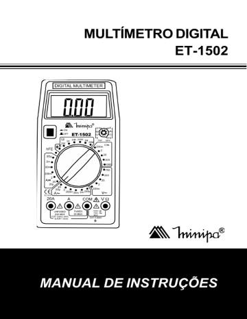 MULTÍMETRO DIGITAL ET-1502 MANUAL DE INSTRUÇÕES | Manualzz