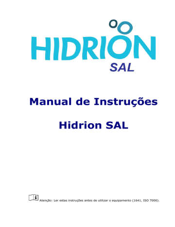 Clorador Salino Hidrion SAL HS50, HS80, HS120, HS150 - Manual De ...