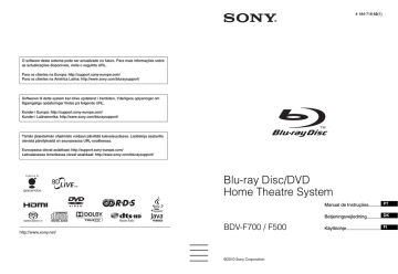 Sony BDV-F500 Instruções de operação | Manualzz
