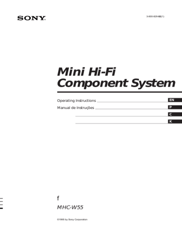 Sony MHC-W55 User Manual | Manualzz