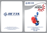 Manual da Turbo Roda TR 400 Betta