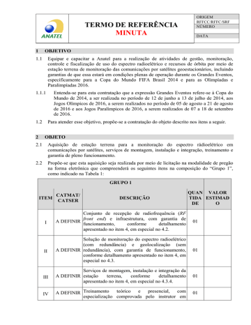 TERMO DE REFERÊNCIA MINUTA | Manualzz