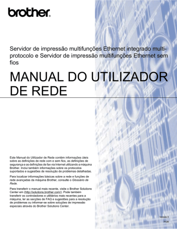 MANUAL DO UTILIZADOR DE REDE | Manualzz