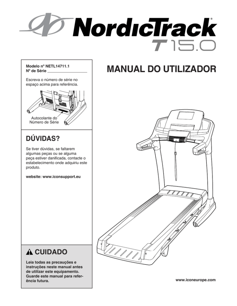 COMO DOBRAR E MOVER O TAPETE ROLANTE. NordicTrack NETL13711.0, T 13.0