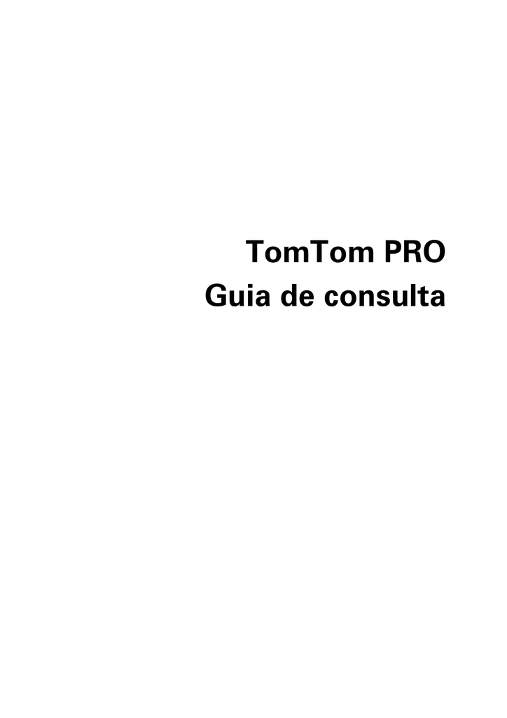 Tomtom Pro Guia De Consulta Manualzz