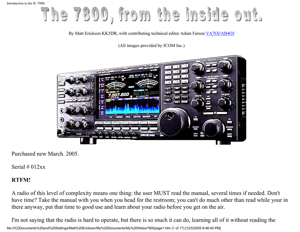 how many ic-7800 were sold