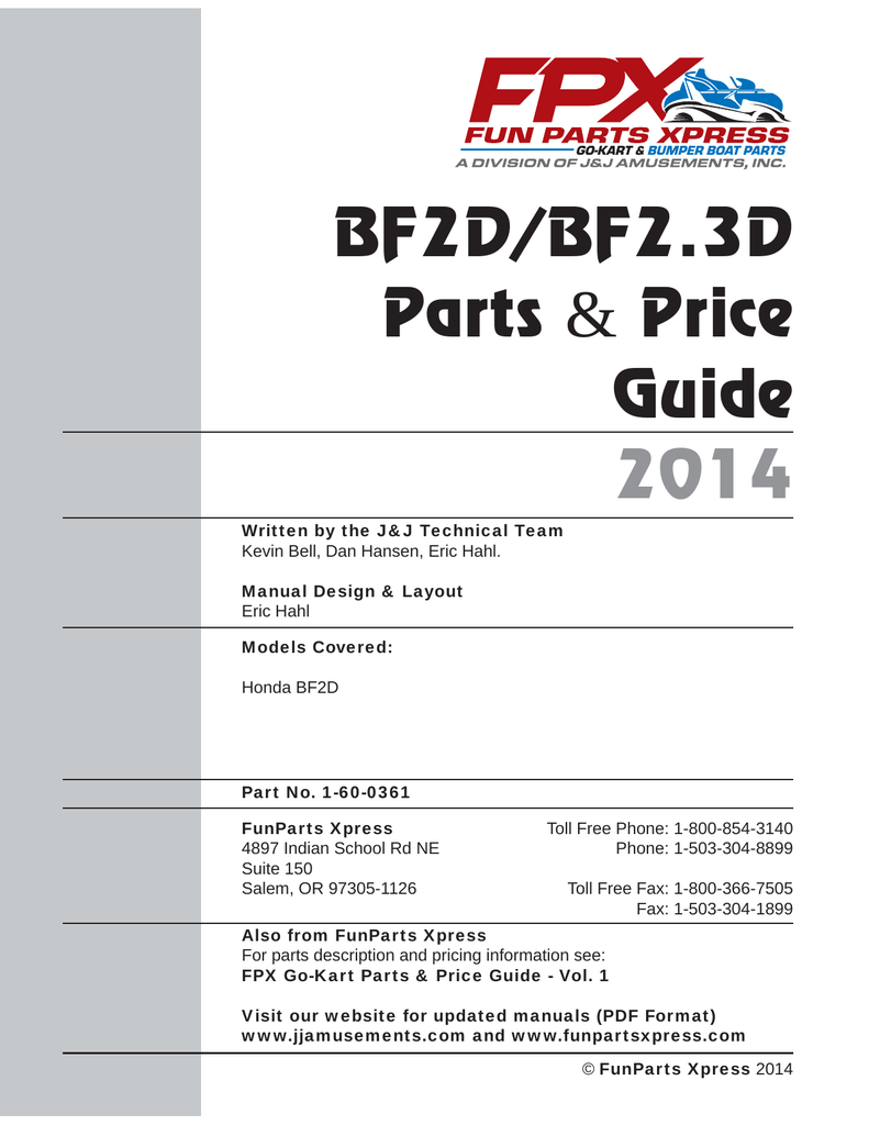Honda Bf2d Outboard Motors Original Shop Manual