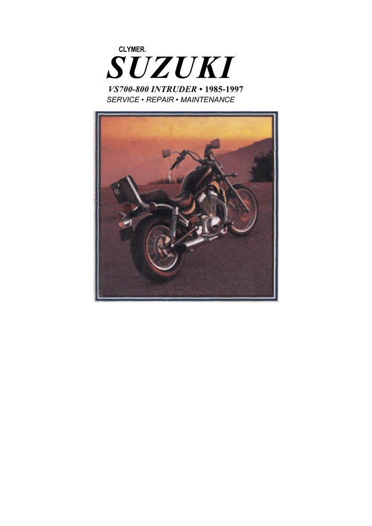 Suzuki Vs700 800 Intruder Clymer Service Manual Eng By Mosue Manualzz