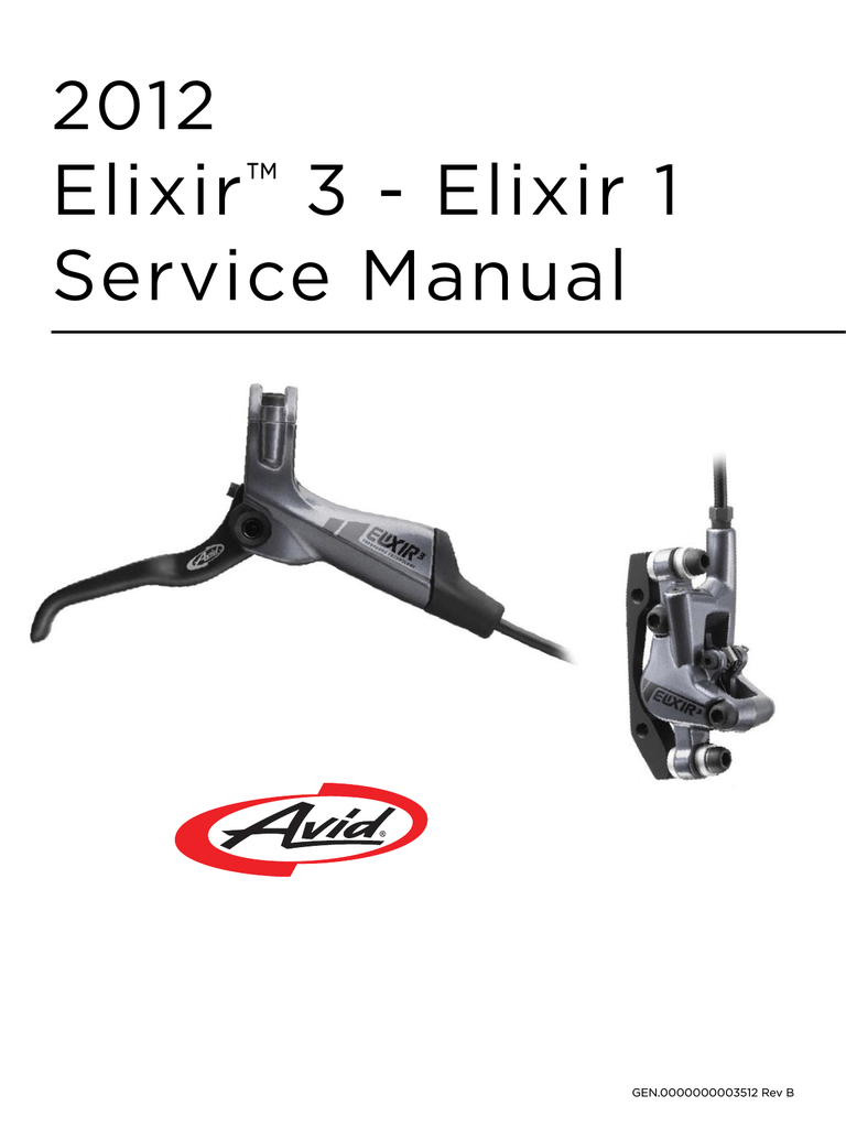 Elixir 1 for Service of 1 Brake Lever Avid Lever Pivot Rebuild Kit Elixir 3 