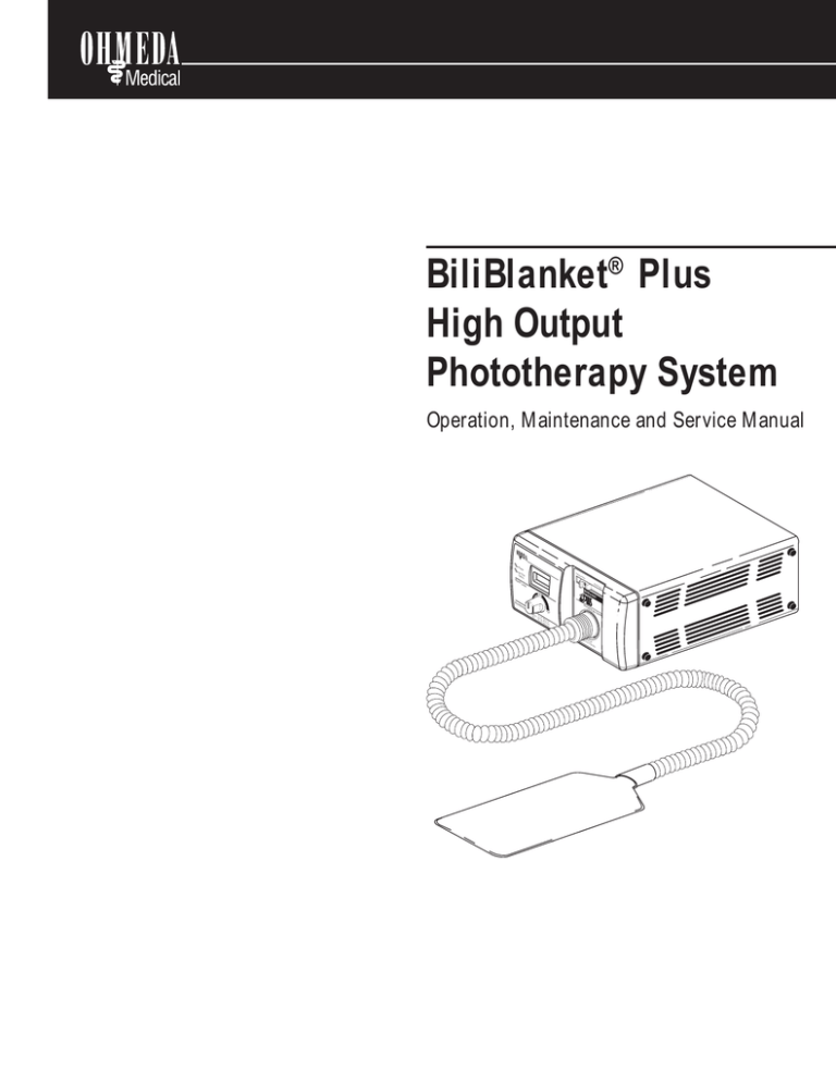 BiliBlanket® Plus High Output Phototherapy System Medi Manualzz