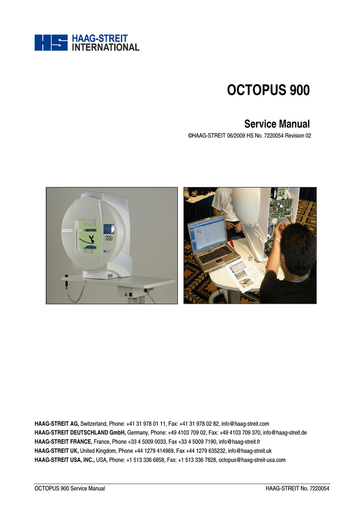 OCTOPUS 900 Service Manual Haag Manualzz