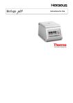 Heraeus Biofuge pico Instructions for Use