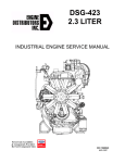 Engine distributors DSG-423 Service manual