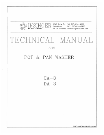 Insinger DA-3 Service Manual | Manualzz