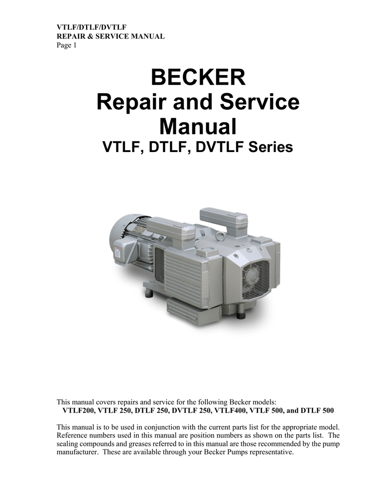 becker 4201 installation manual