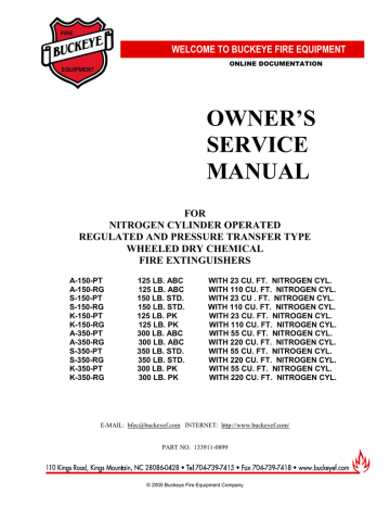 Owner S Service Manual Buckeye Fire Equipment Company Manualzz