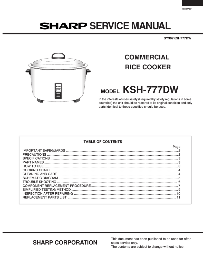 Rice Cooking Chart